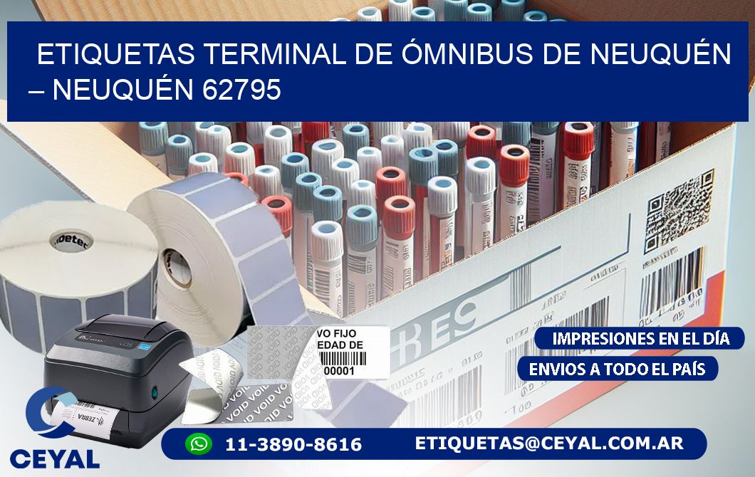 ETIQUETAS TERMINAL DE ÓMNIBUS DE NEUQUÉN – NEUQUÉN 62795