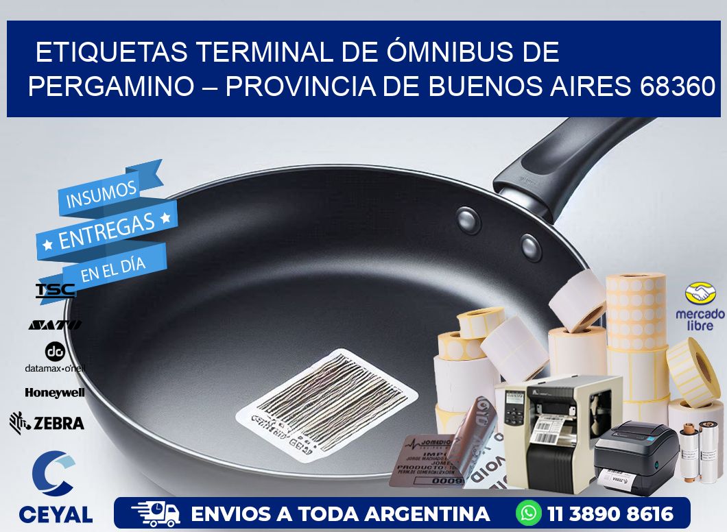 ETIQUETAS TERMINAL DE ÓMNIBUS DE PERGAMINO – PROVINCIA DE BUENOS AIRES 68360