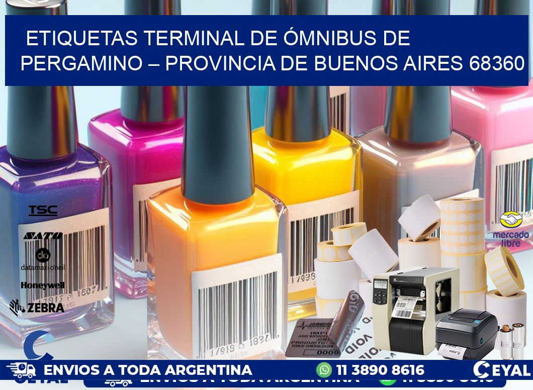 ETIQUETAS TERMINAL DE ÓMNIBUS DE PERGAMINO – PROVINCIA DE BUENOS AIRES 68360