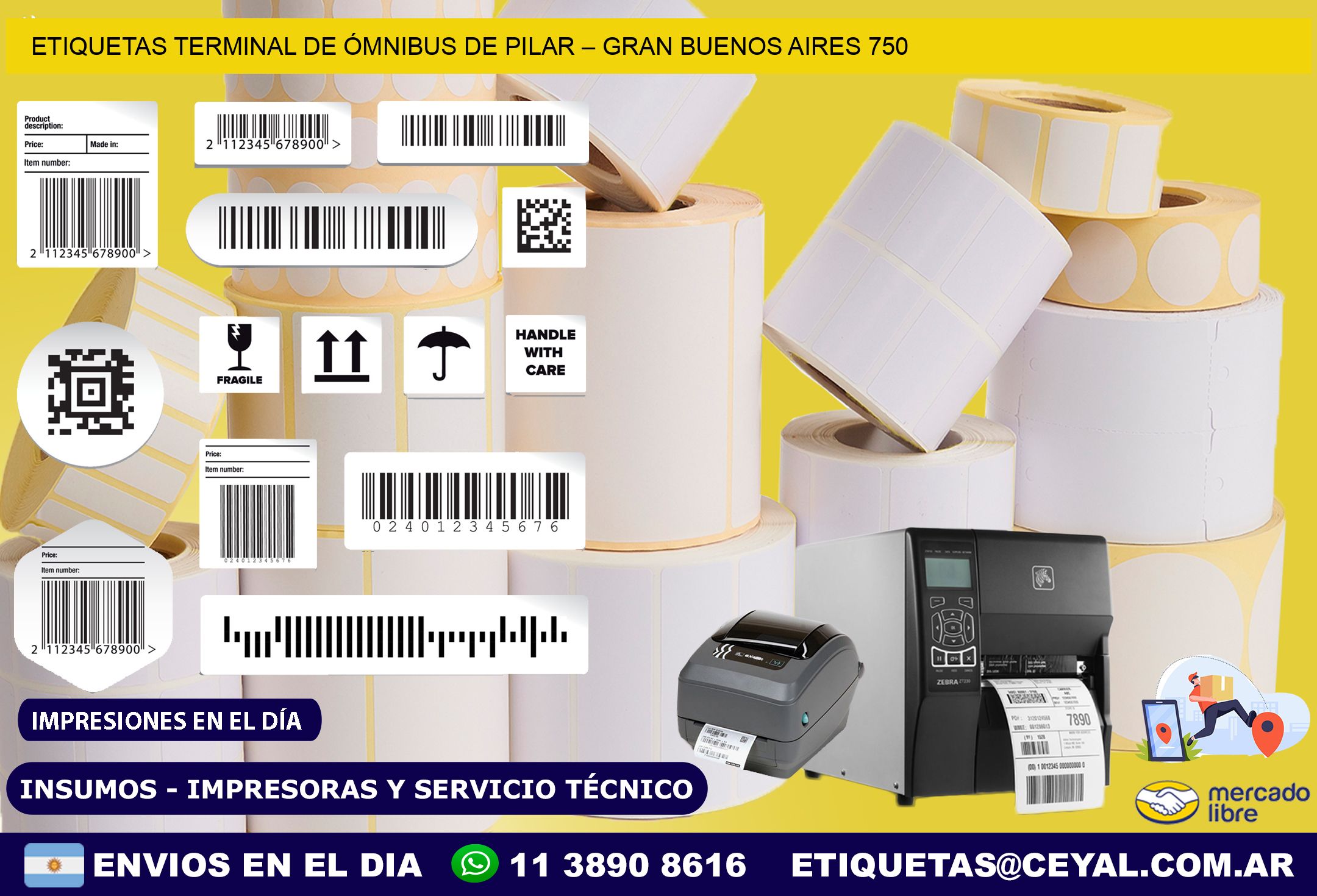 ETIQUETAS TERMINAL DE ÓMNIBUS DE PILAR – GRAN BUENOS AIRES 750