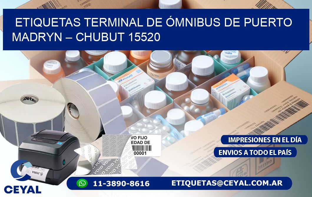 ETIQUETAS TERMINAL DE ÓMNIBUS DE PUERTO MADRYN – CHUBUT 15520