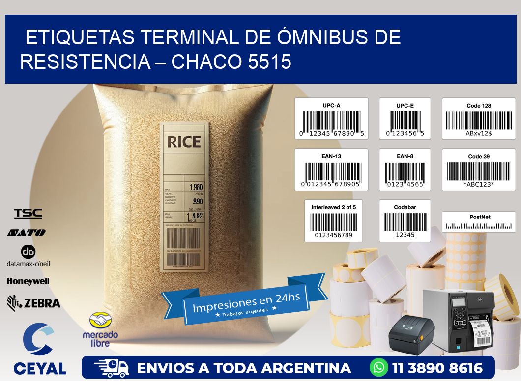 ETIQUETAS TERMINAL DE ÓMNIBUS DE RESISTENCIA – CHACO 5515