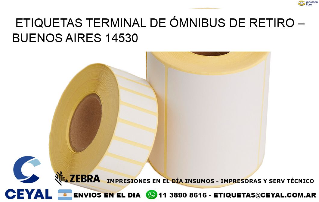 ETIQUETAS TERMINAL DE ÓMNIBUS DE RETIRO – BUENOS AIRES 14530