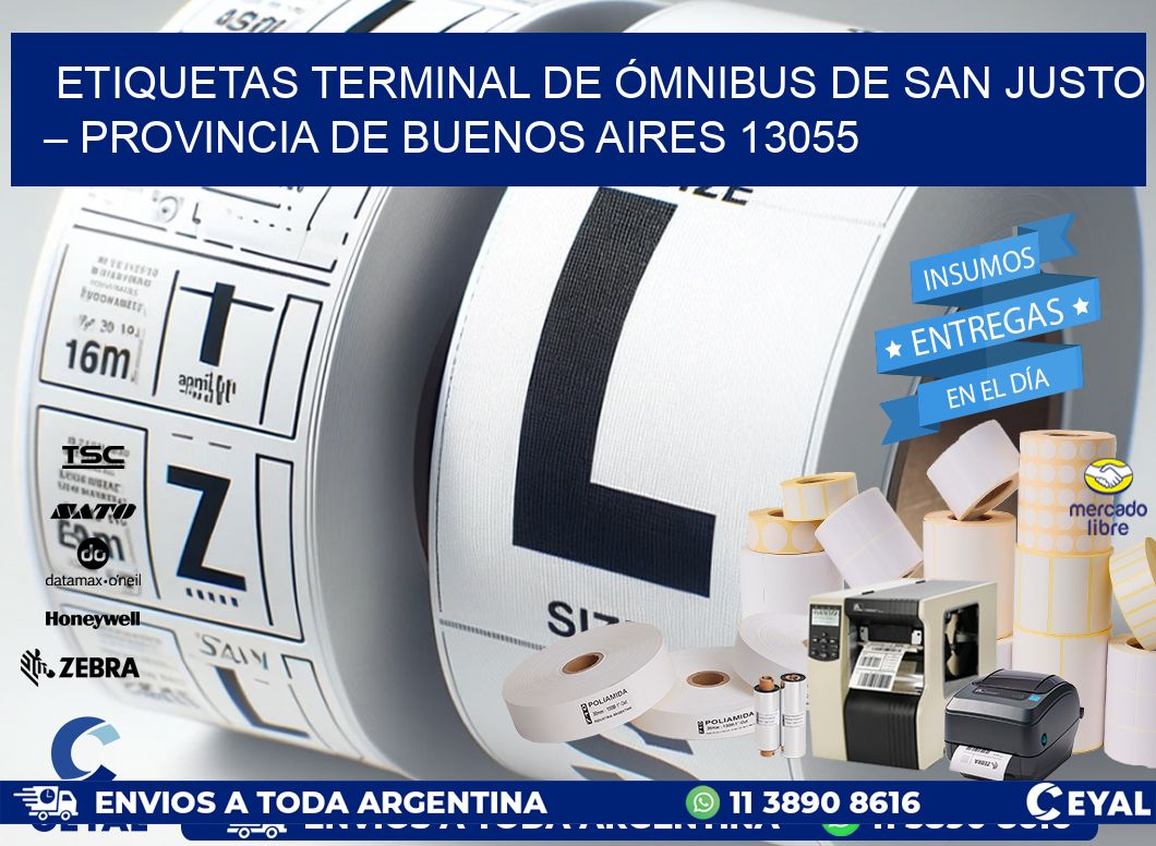 ETIQUETAS TERMINAL DE ÓMNIBUS DE SAN JUSTO – PROVINCIA DE BUENOS AIRES 13055