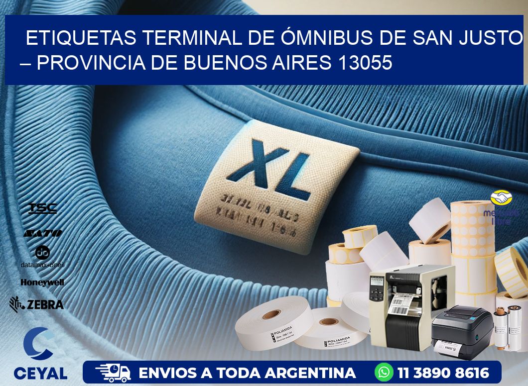 ETIQUETAS TERMINAL DE ÓMNIBUS DE SAN JUSTO – PROVINCIA DE BUENOS AIRES 13055