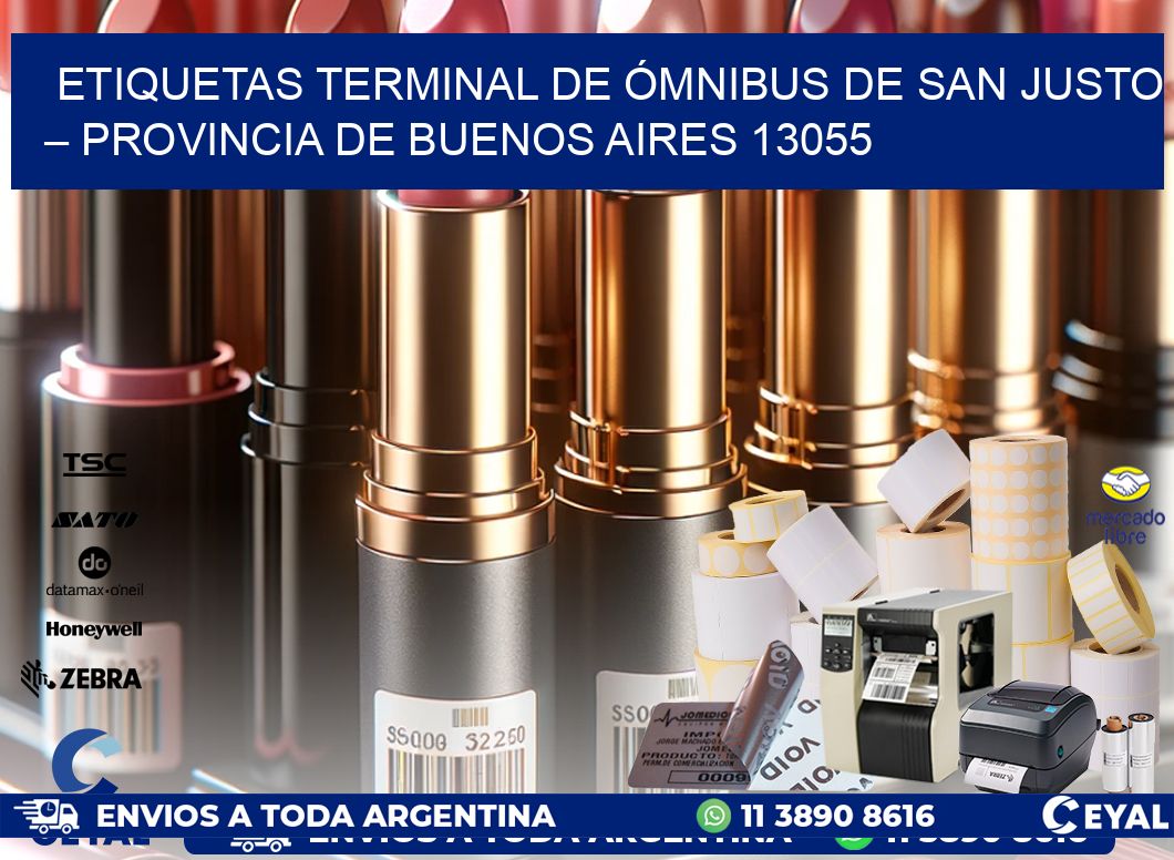 ETIQUETAS TERMINAL DE ÓMNIBUS DE SAN JUSTO – PROVINCIA DE BUENOS AIRES 13055