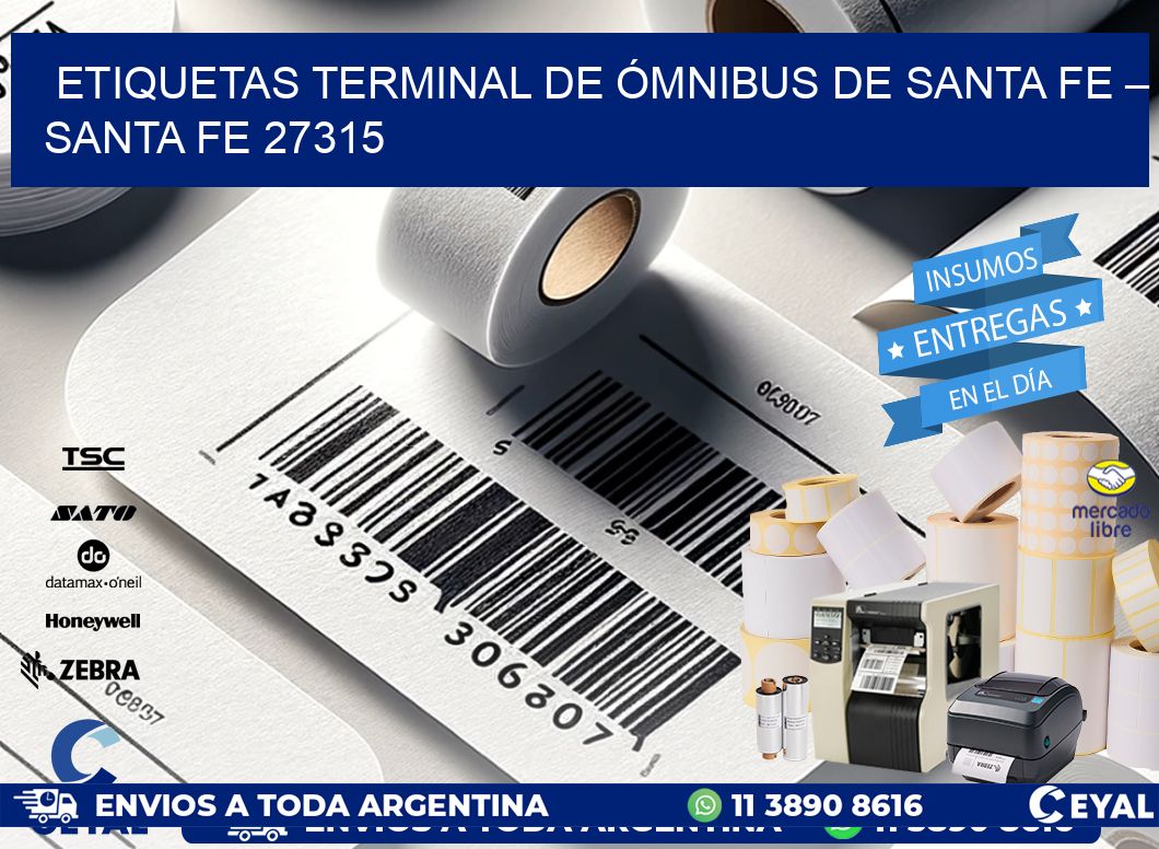 ETIQUETAS TERMINAL DE ÓMNIBUS DE SANTA FE – SANTA FE 27315