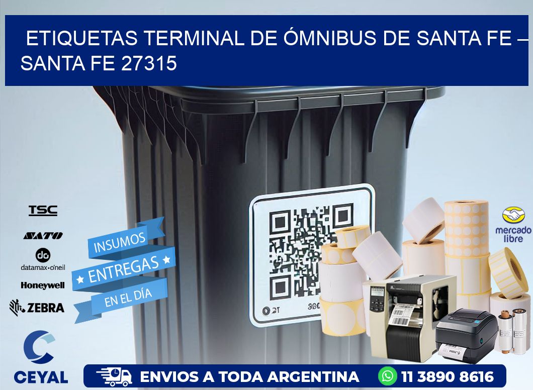 ETIQUETAS TERMINAL DE ÓMNIBUS DE SANTA FE – SANTA FE 27315