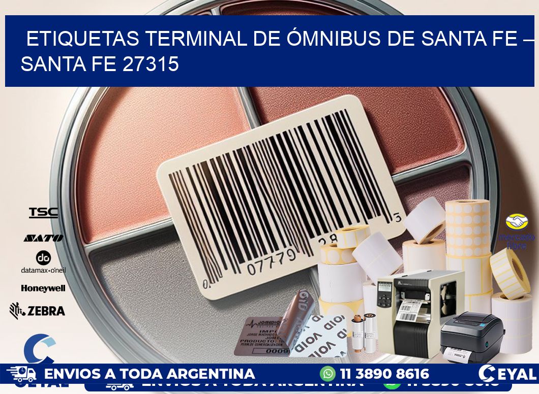 ETIQUETAS TERMINAL DE ÓMNIBUS DE SANTA FE – SANTA FE 27315