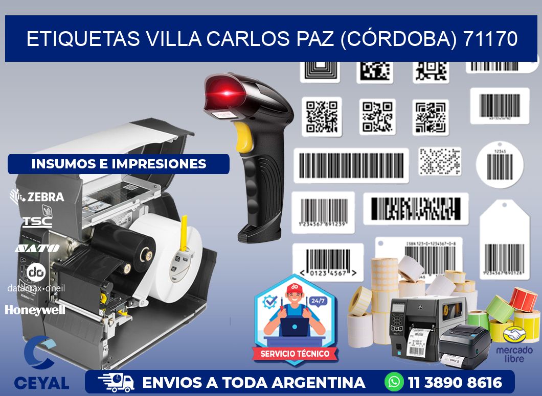 ETIQUETAS VILLA CARLOS PAZ (CÓRDOBA) 71170