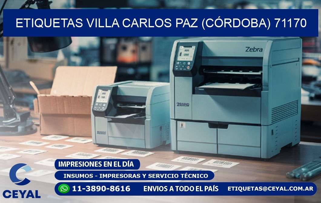ETIQUETAS VILLA CARLOS PAZ (CÓRDOBA) 71170