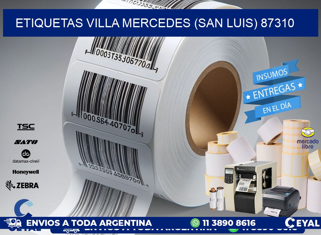 ETIQUETAS VILLA MERCEDES (SAN LUIS) 87310