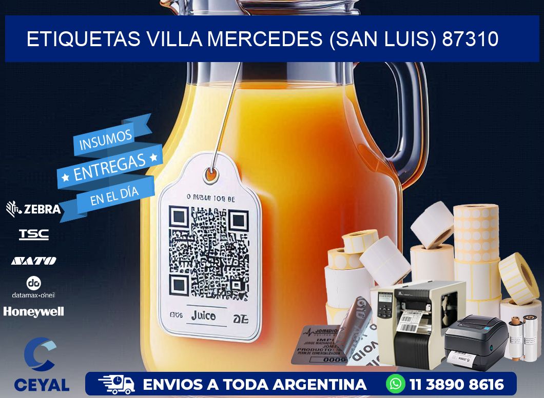 ETIQUETAS VILLA MERCEDES (SAN LUIS) 87310