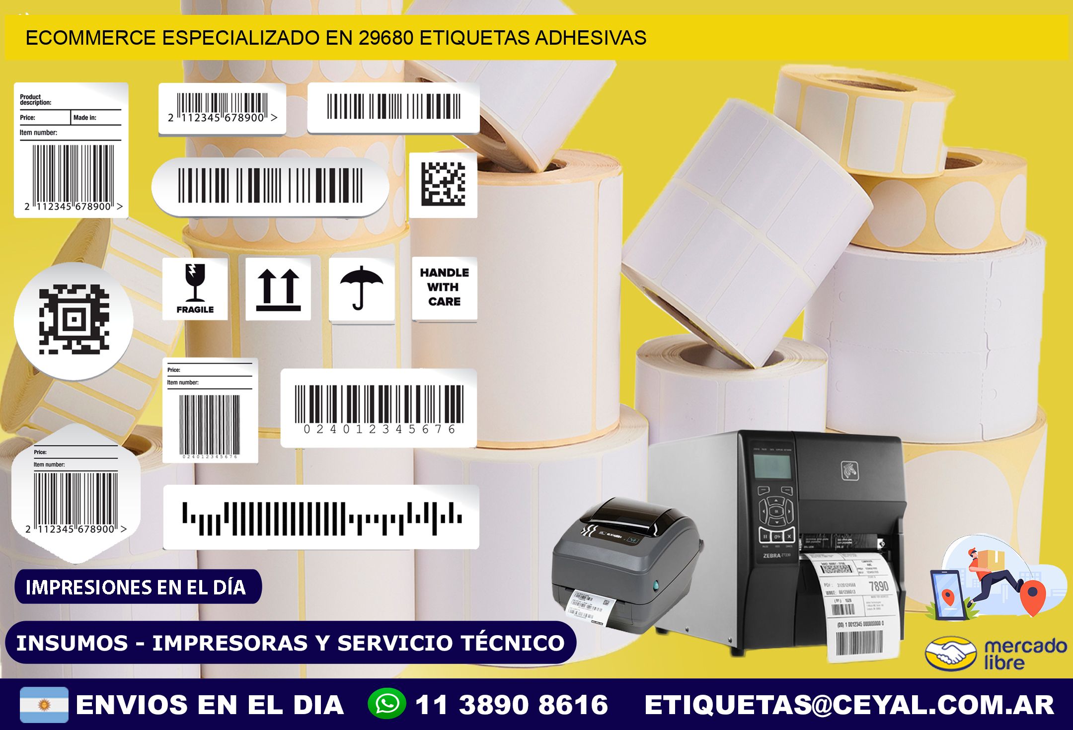 Ecommerce Especializado en 29680 Etiquetas Adhesivas