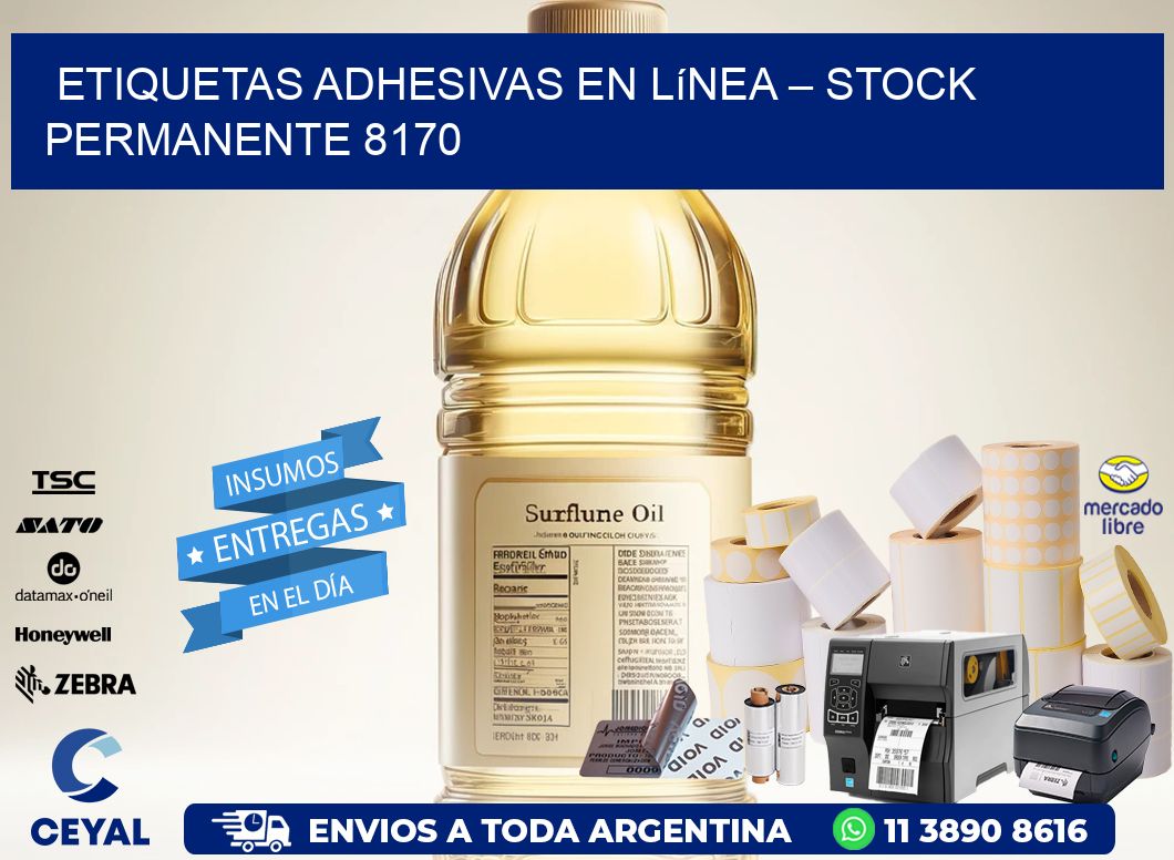 Etiquetas Adhesivas en Línea – Stock Permanente 8170