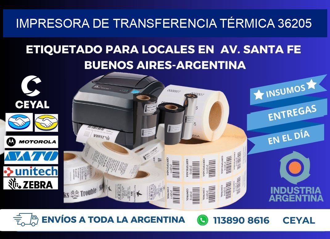 IMPRESORA DE TRANSFERENCIA TÉRMICA 36205