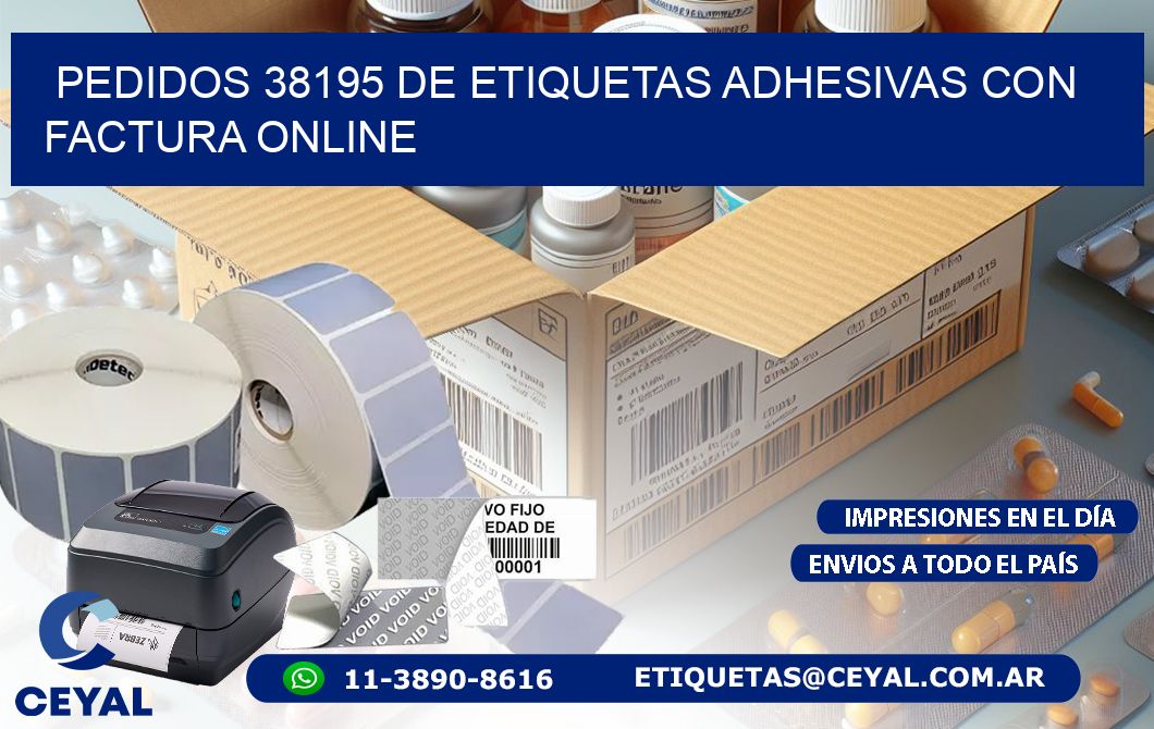 Pedidos 38195 de Etiquetas Adhesivas con Factura Online