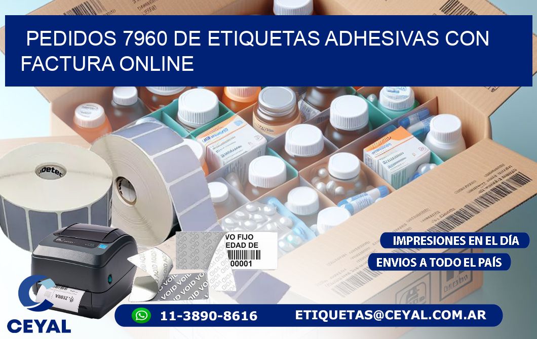 Pedidos 7960 de Etiquetas Adhesivas con Factura Online
