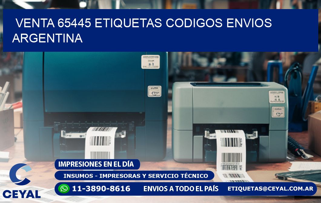 VENTA 65445 ETIQUETAS CODIGOS ENVIOS ARGENTINA