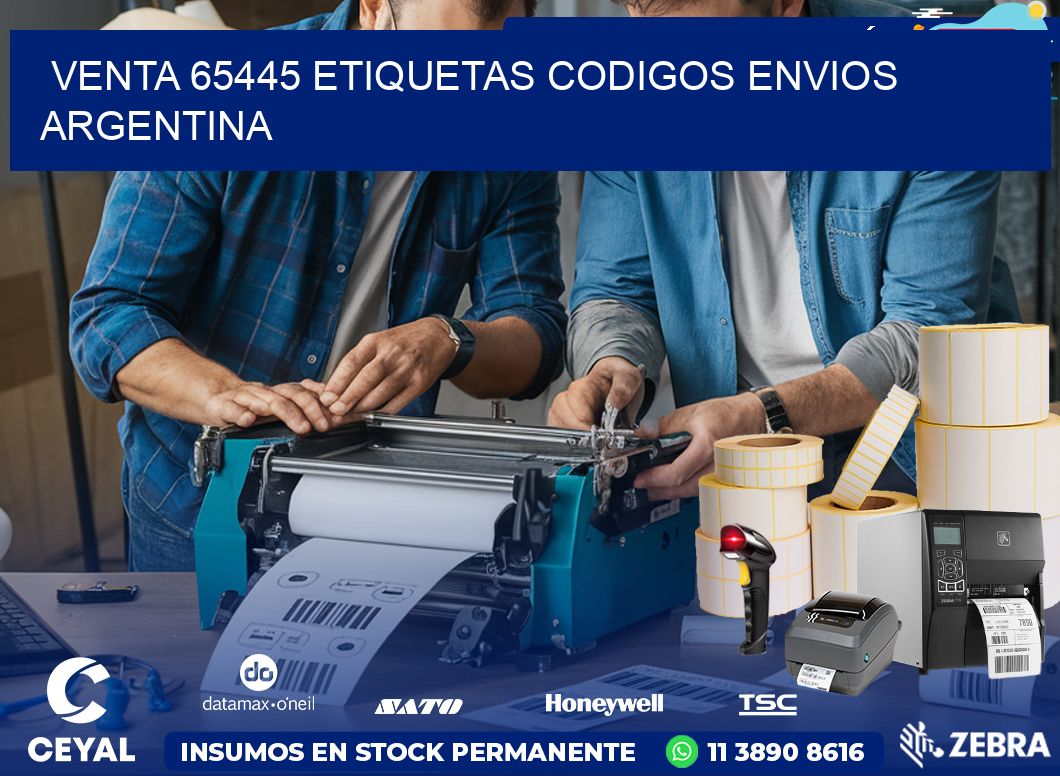 VENTA 65445 ETIQUETAS CODIGOS ENVIOS ARGENTINA