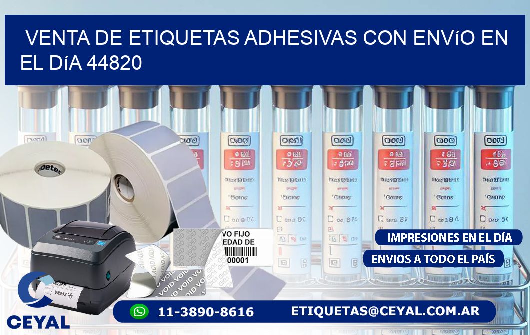Venta de Etiquetas Adhesivas con Envío en el Día 44820