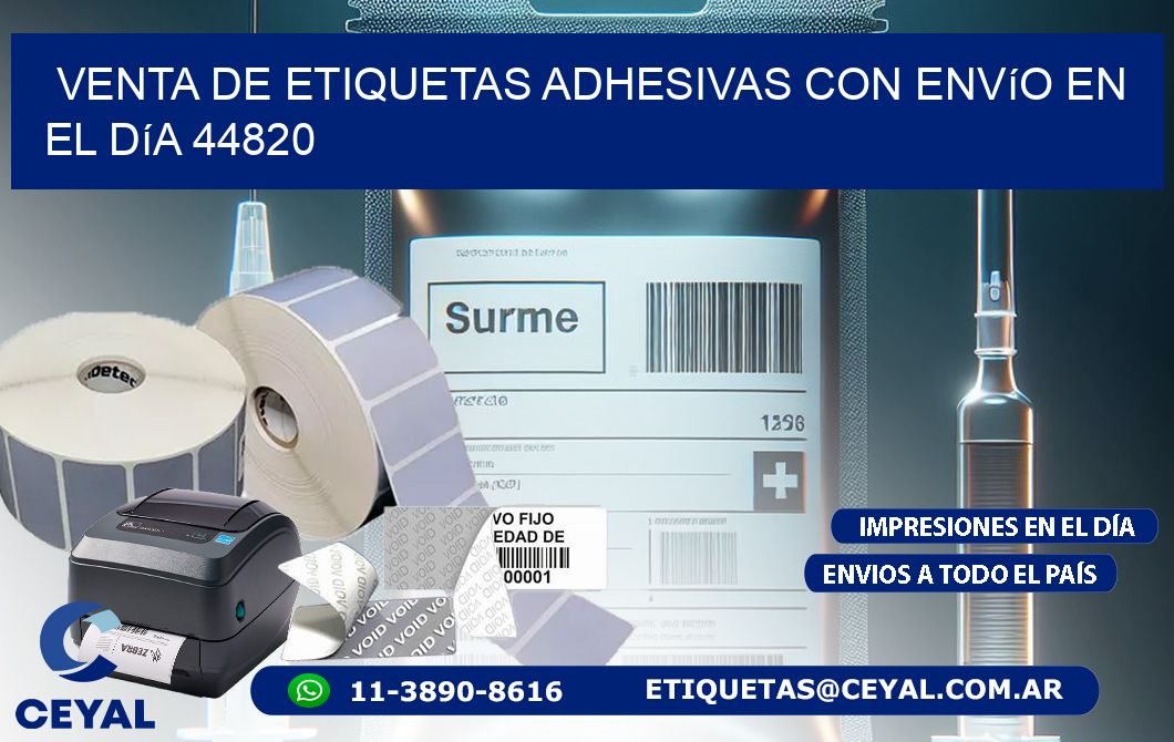 Venta de Etiquetas Adhesivas con Envío en el Día 44820