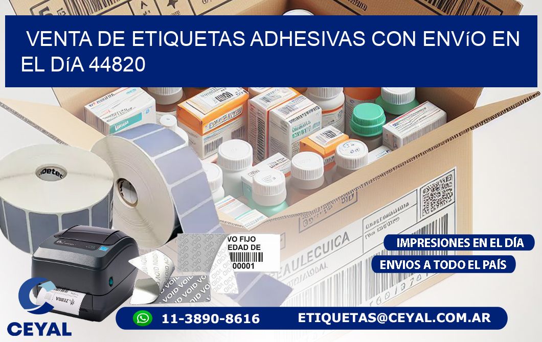 Venta de Etiquetas Adhesivas con Envío en el Día 44820