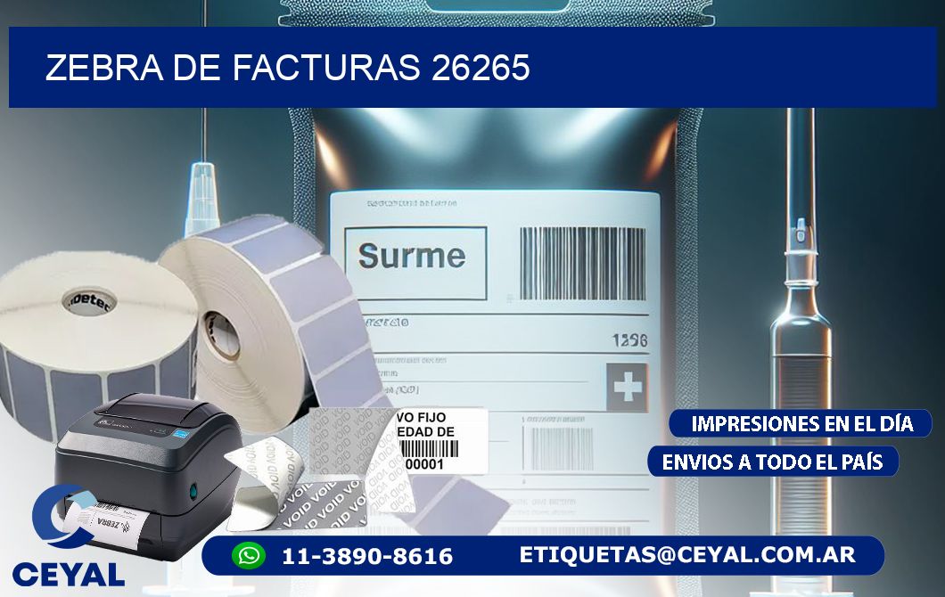 ZEBRA DE FACTURAS 26265