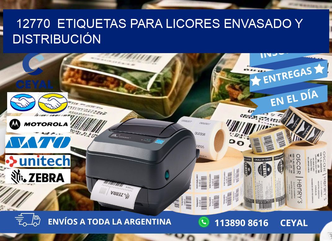 12770  ETIQUETAS PARA LICORES ENVASADO Y DISTRIBUCIÓN