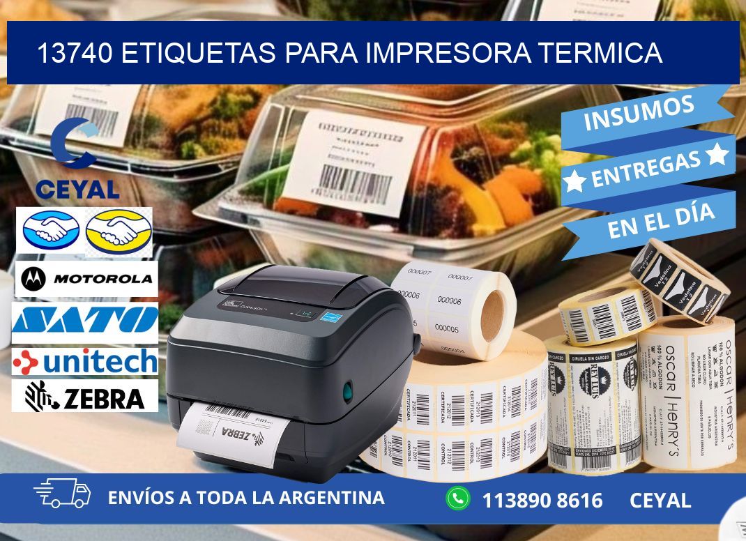 13740 ETIQUETAS PARA IMPRESORA TERMICA