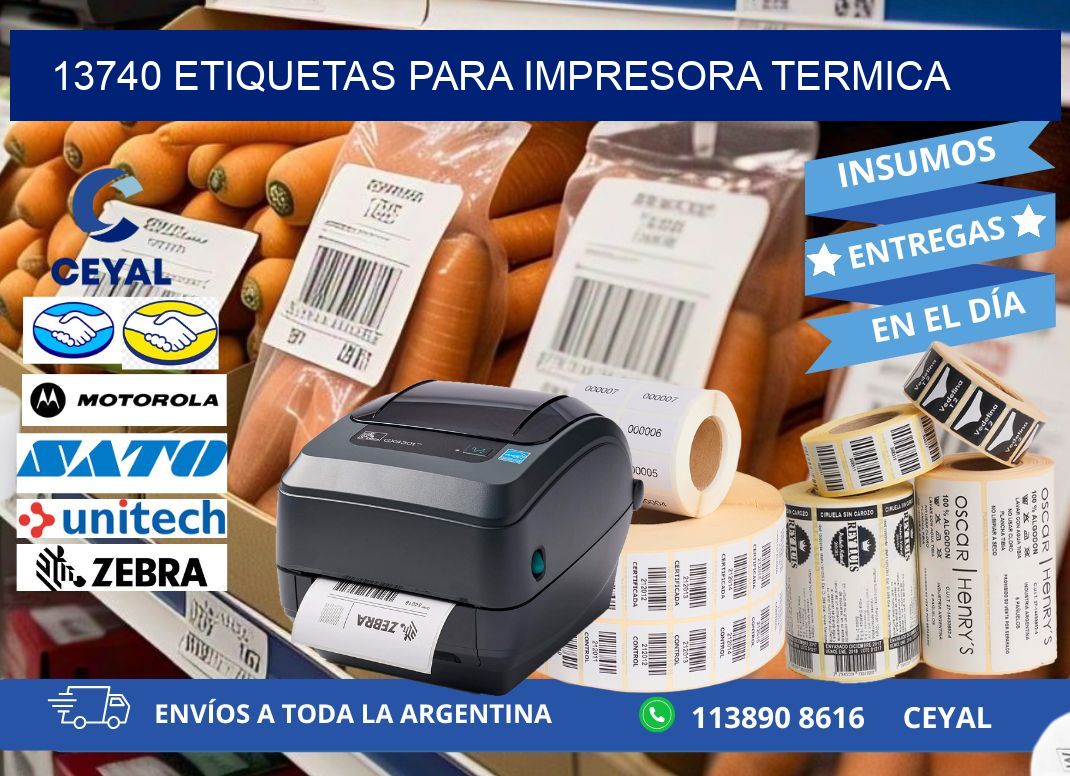 13740 ETIQUETAS PARA IMPRESORA TERMICA