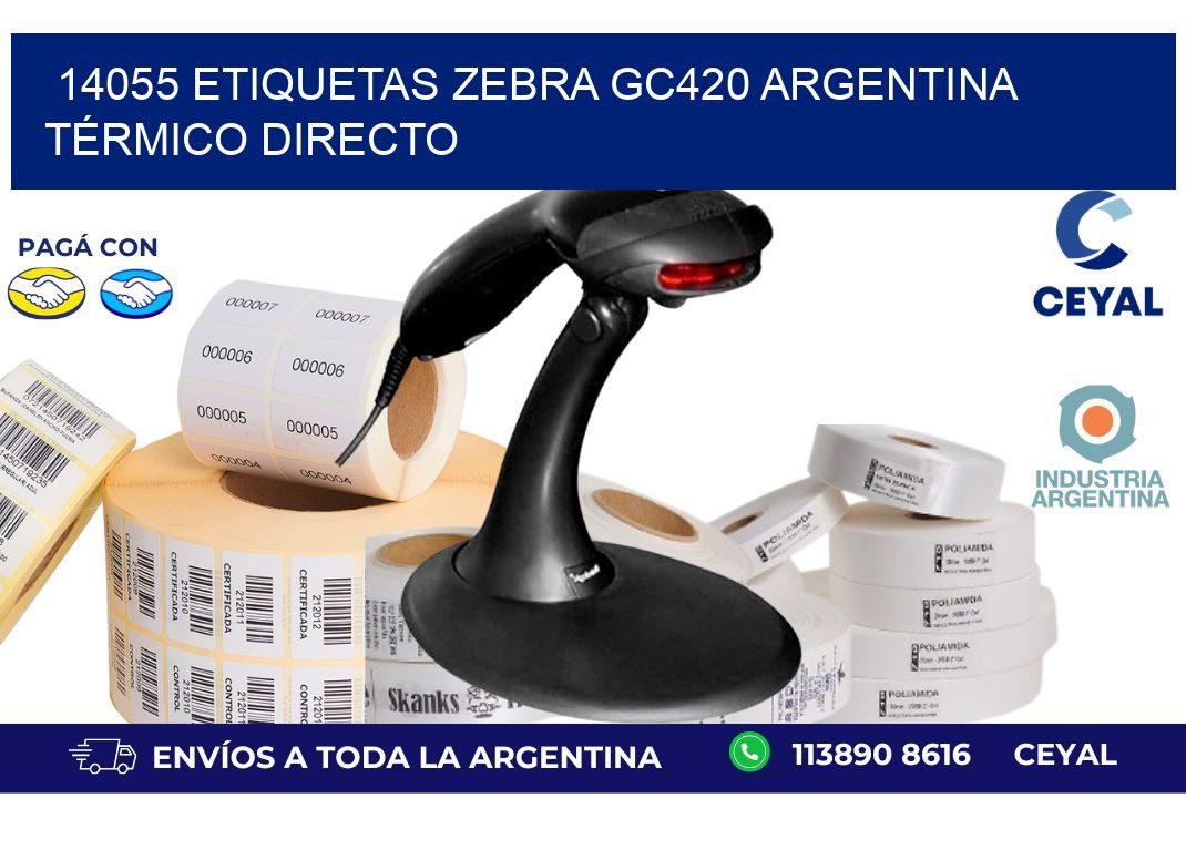 14055 etiquetas zebra gc420 argentina TÉRMICO DIRECTO