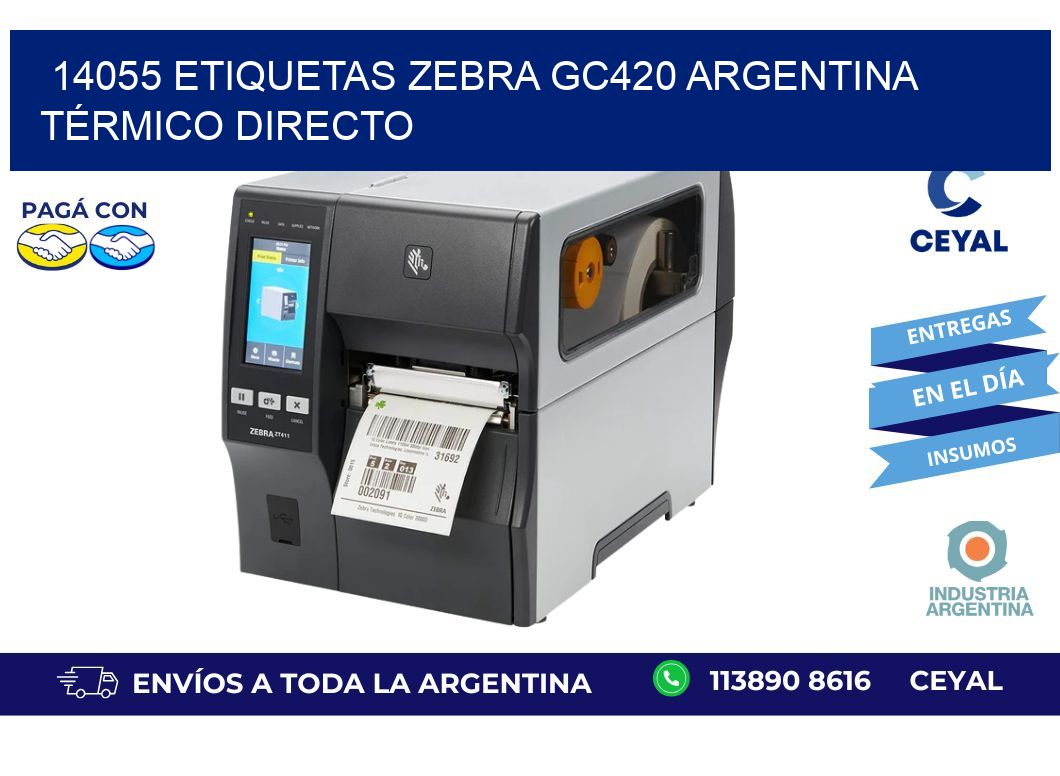 14055 etiquetas zebra gc420 argentina TÉRMICO DIRECTO
