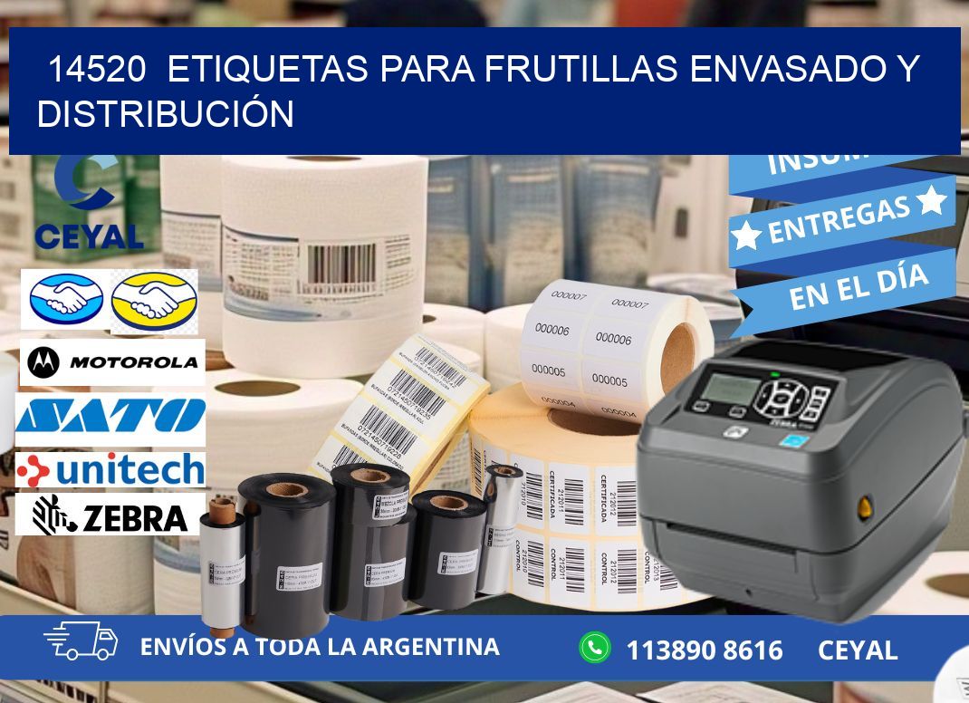 14520  ETIQUETAS PARA FRUTILLAS ENVASADO Y DISTRIBUCIÓN