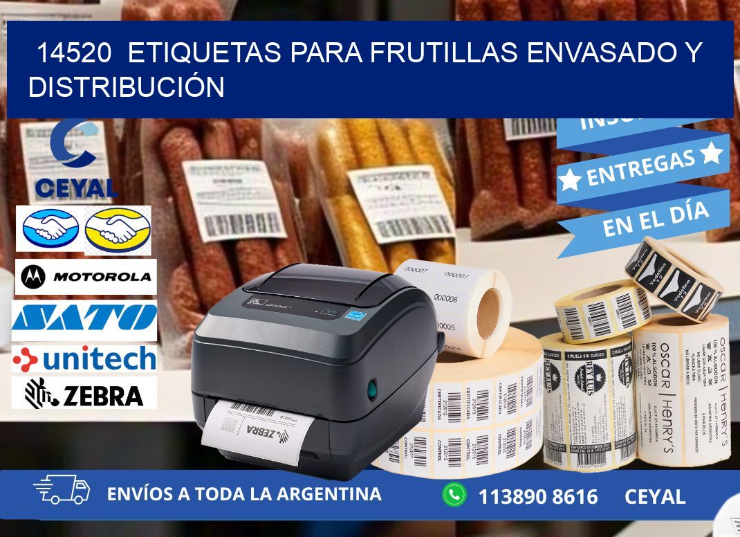 14520  ETIQUETAS PARA FRUTILLAS ENVASADO Y DISTRIBUCIÓN