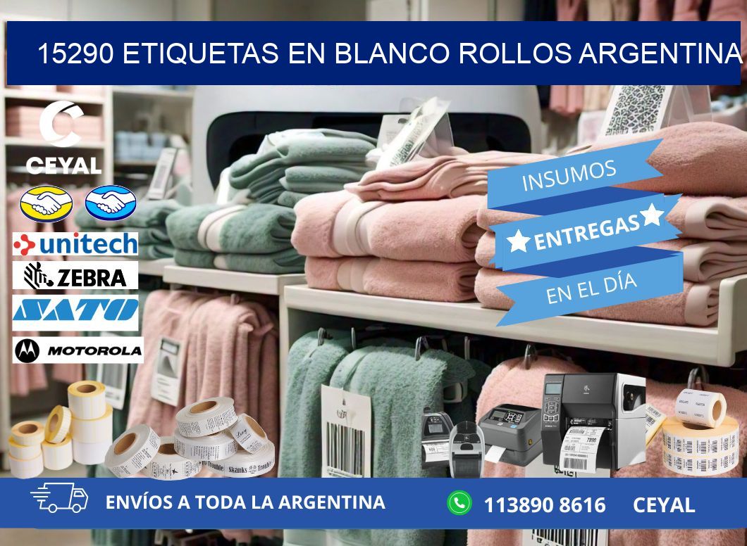 15290 ETIQUETAS EN BLANCO ROLLOS ARGENTINA