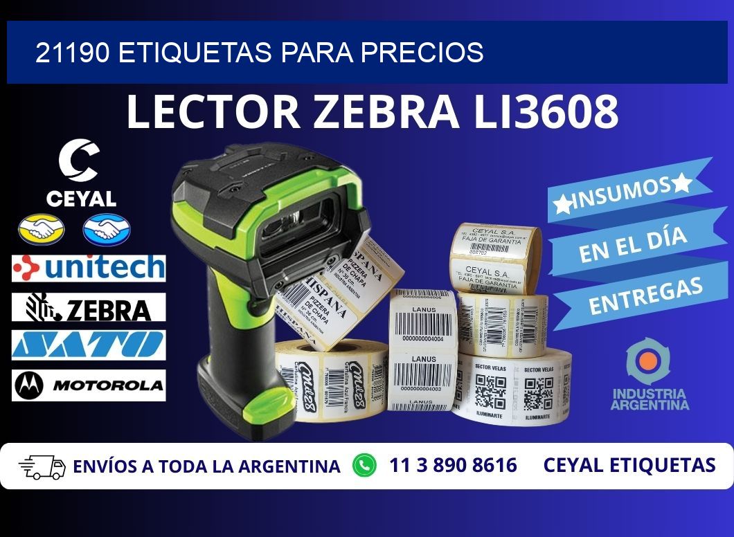 21190 ETIQUETAS PARA PRECIOS
