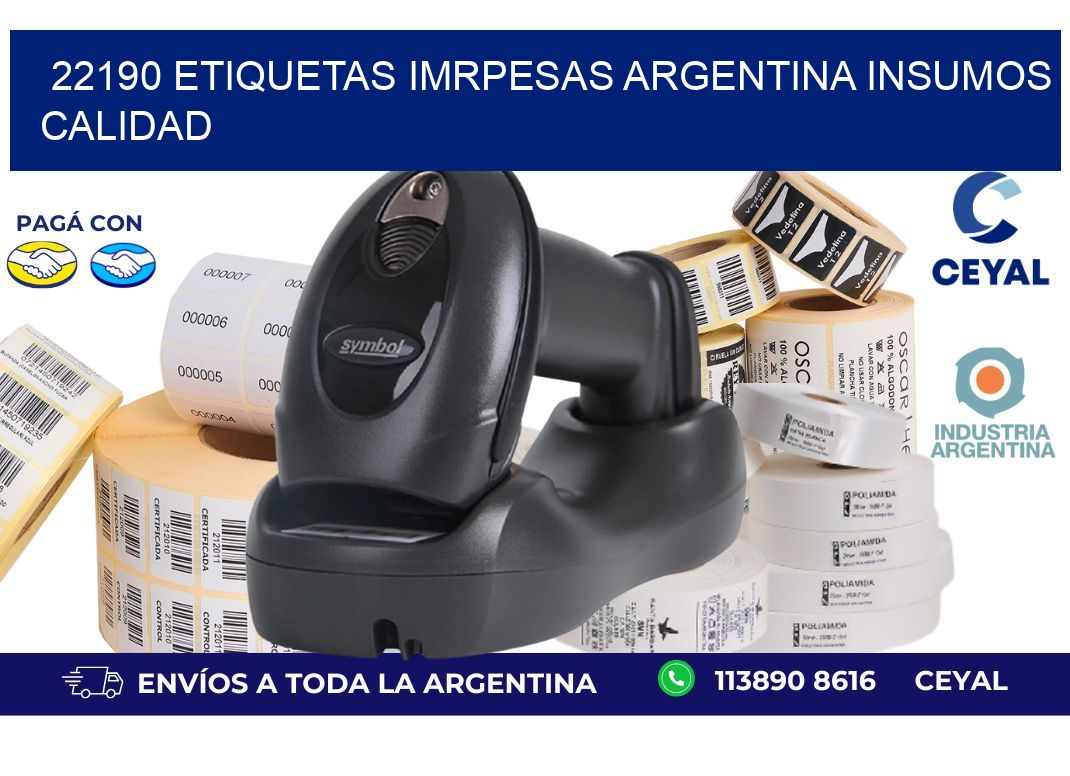 22190 etiquetas imrpesas argentina INSUMOS CALIDAD