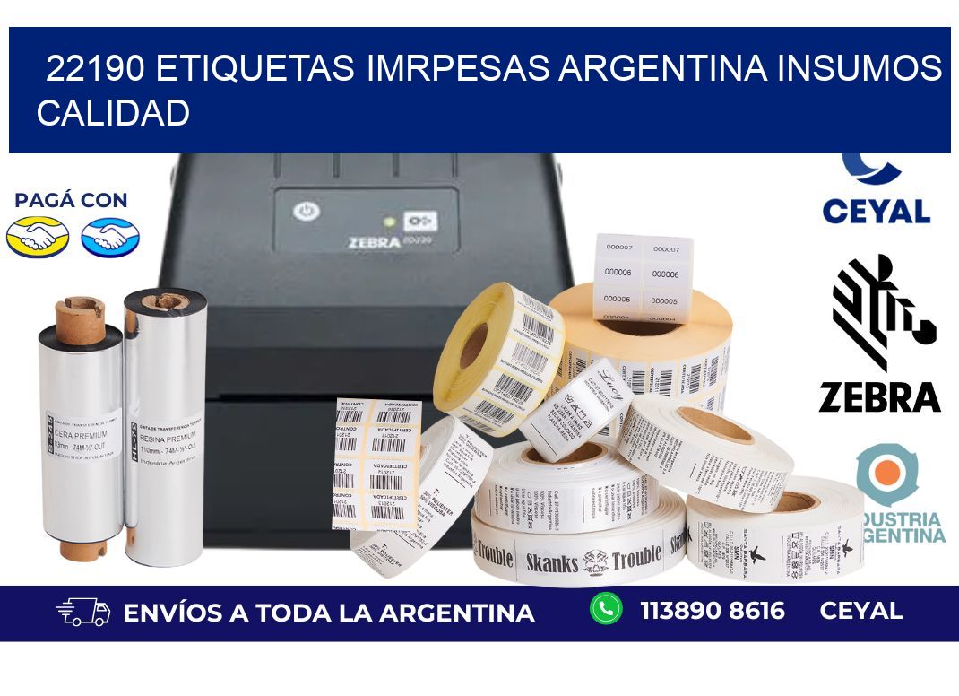 22190 etiquetas imrpesas argentina INSUMOS CALIDAD