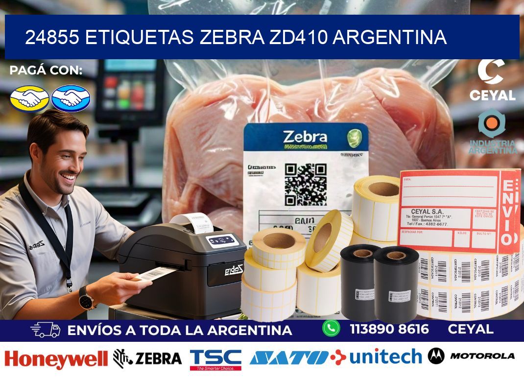 24855 etiquetas zebra zd410 argentina