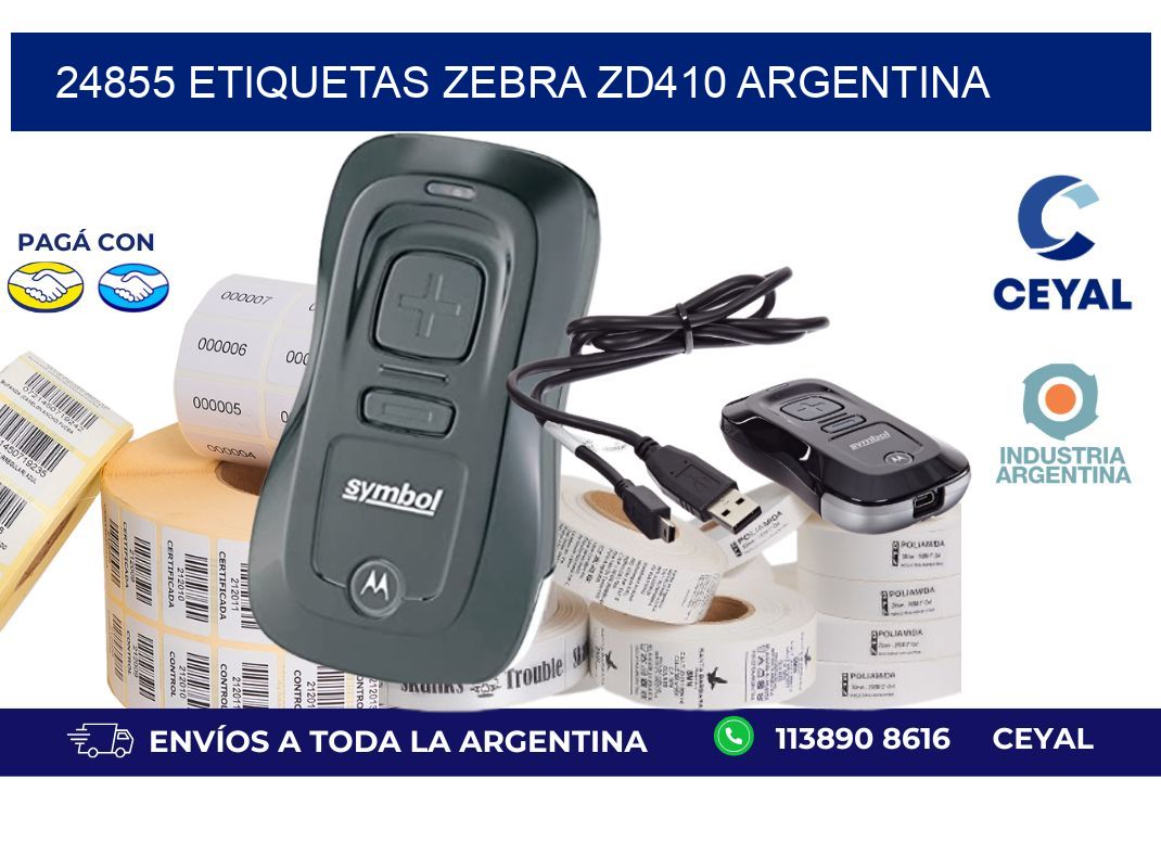 24855 etiquetas zebra zd410 argentina
