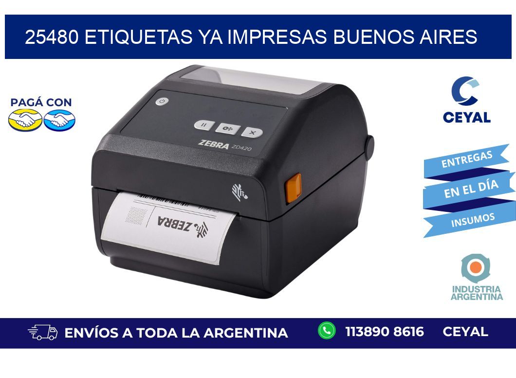 25480 ETIQUETAS YA IMPRESAS BUENOS AIRES