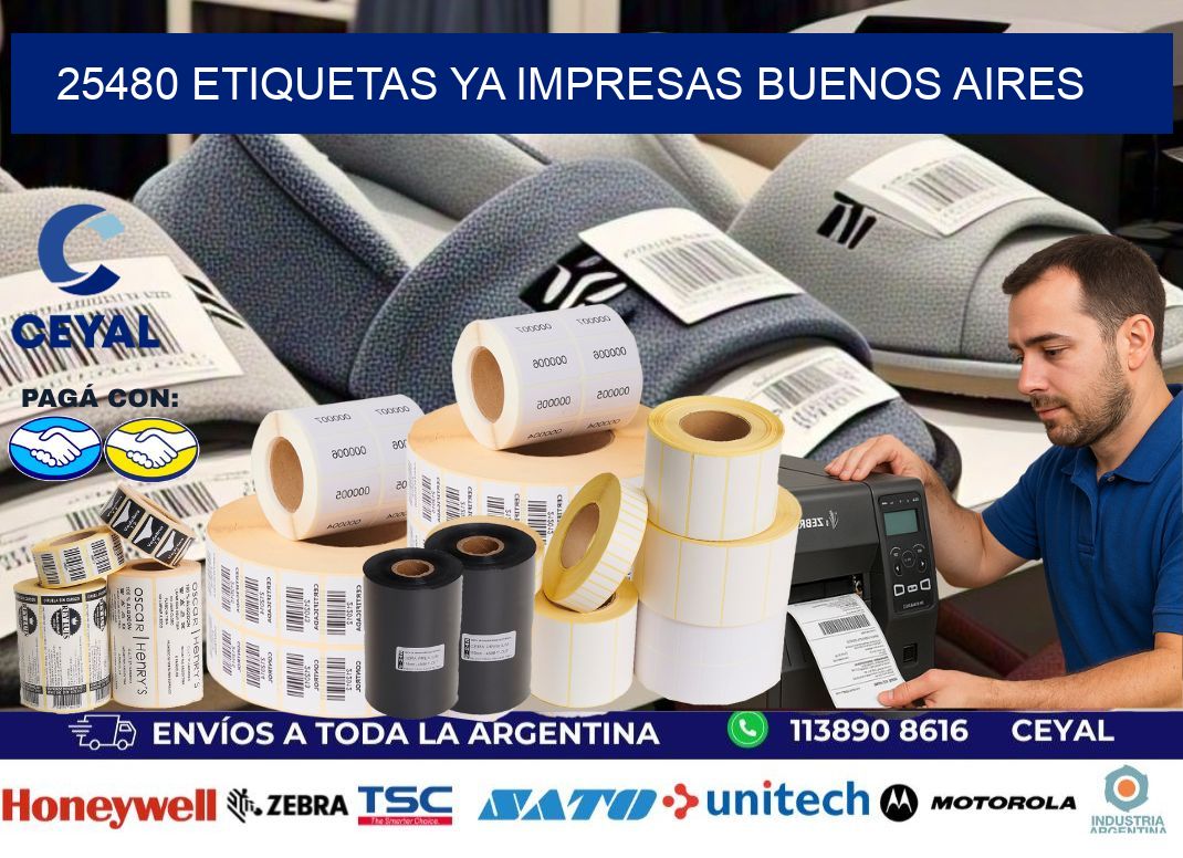 25480 ETIQUETAS YA IMPRESAS BUENOS AIRES