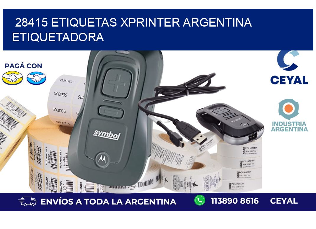 28415 etiquetas xprinter argentina ETIQUETADORA