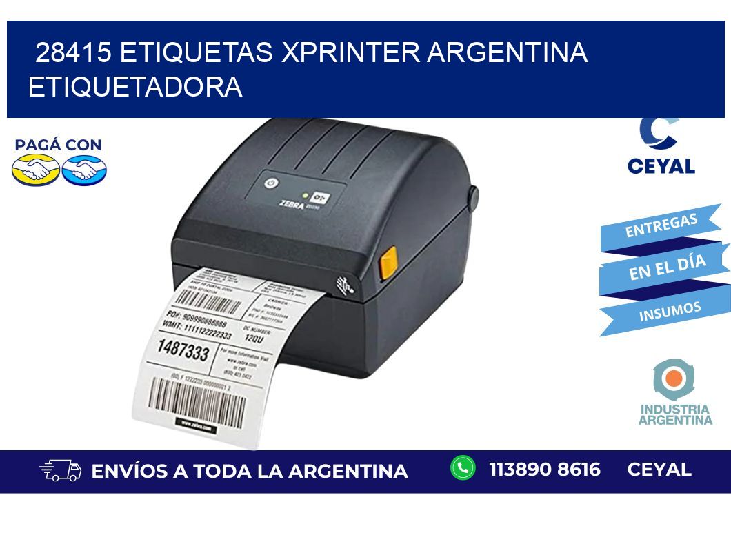 28415 etiquetas xprinter argentina ETIQUETADORA