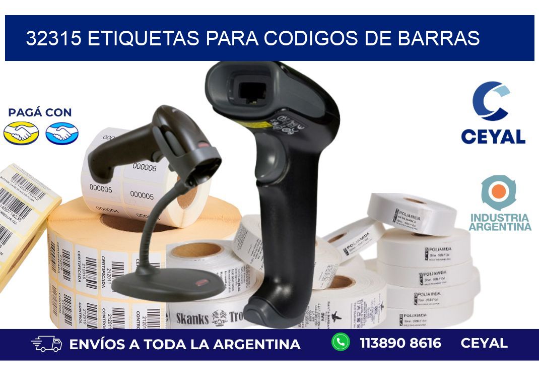 32315 ETIQUETAS PARA CODIGOS DE BARRAS