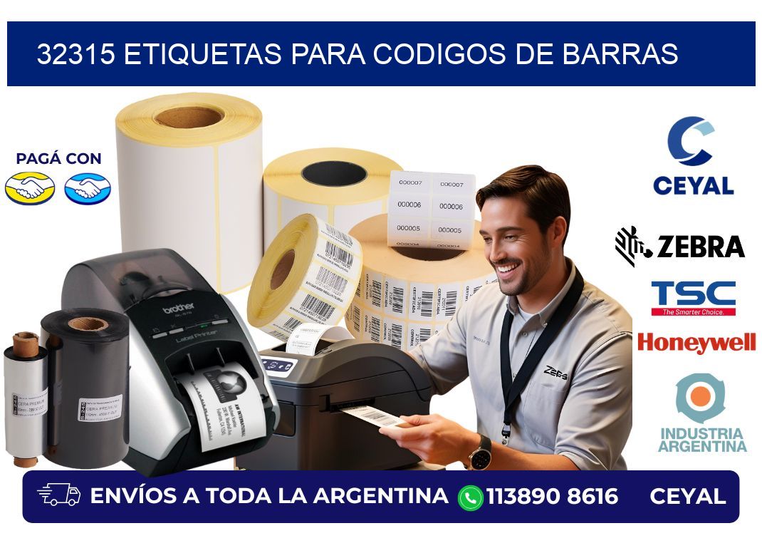 32315 ETIQUETAS PARA CODIGOS DE BARRAS