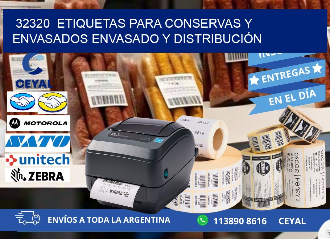 32320 ETIQUETAS PARA CONSERVAS Y ENVASADOS ENVASADO Y DISTRIBUCIÓN