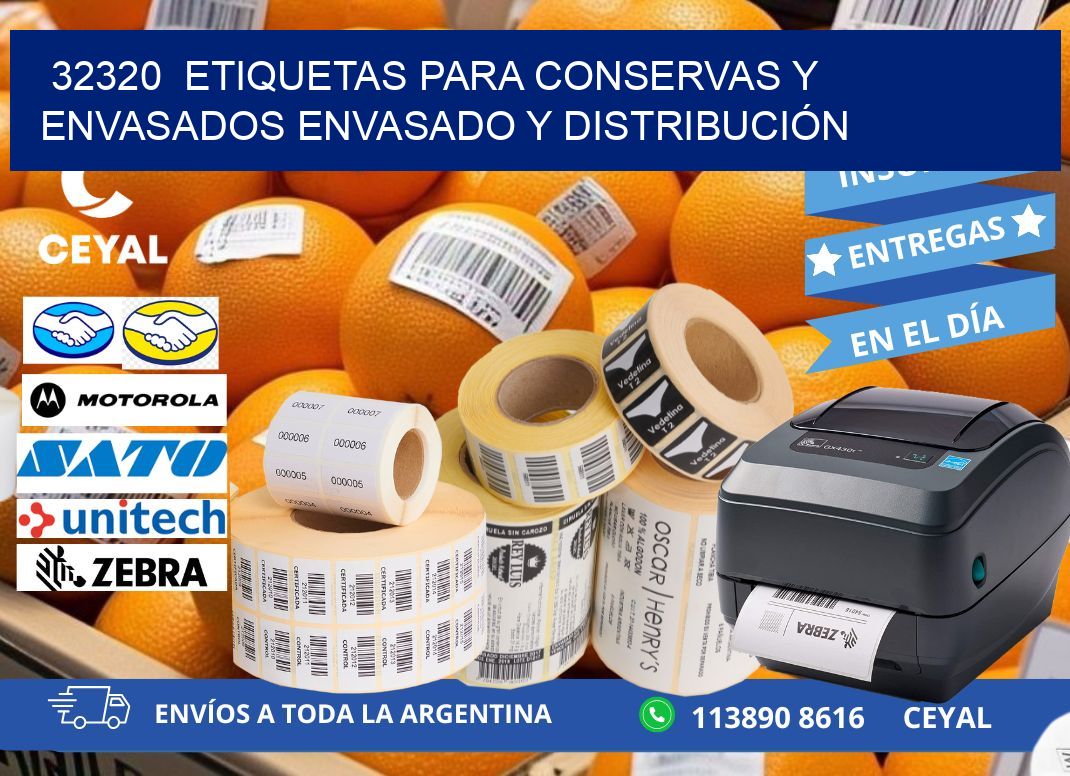 32320 ETIQUETAS PARA CONSERVAS Y ENVASADOS ENVASADO Y DISTRIBUCIÓN