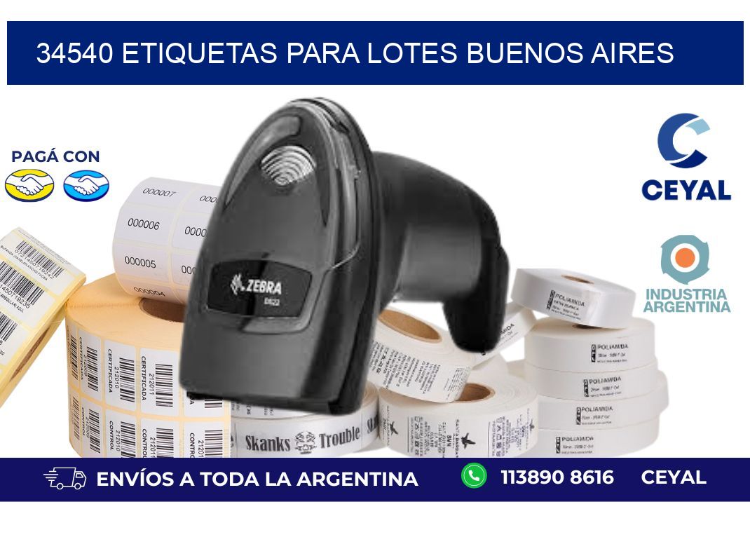 34540 ETIQUETAS PARA LOTES BUENOS AIRES